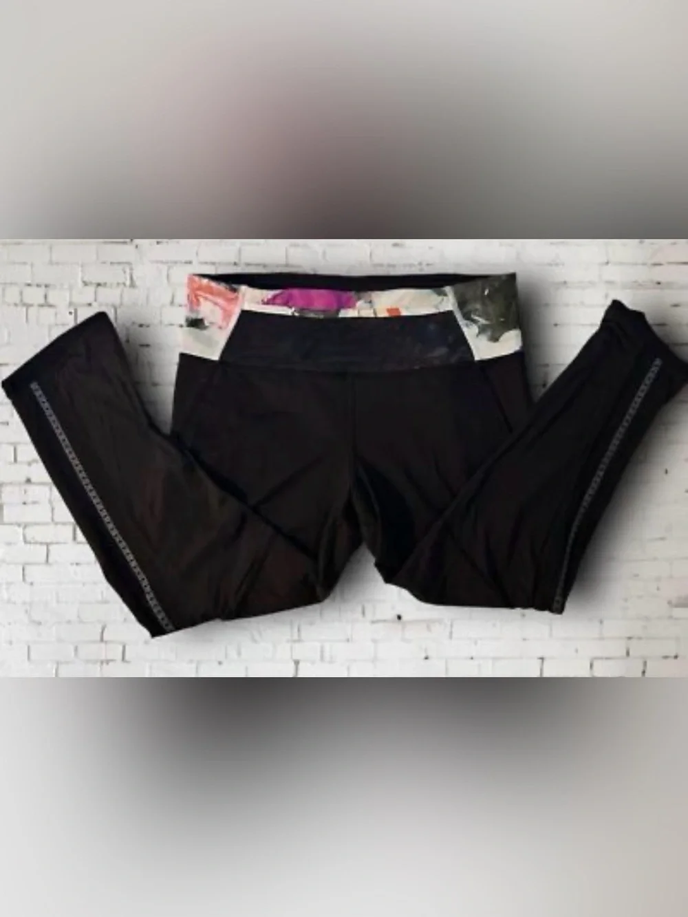 Rare! Lululemon Pace Pusher‎ Crop Black Pigment Wave 6